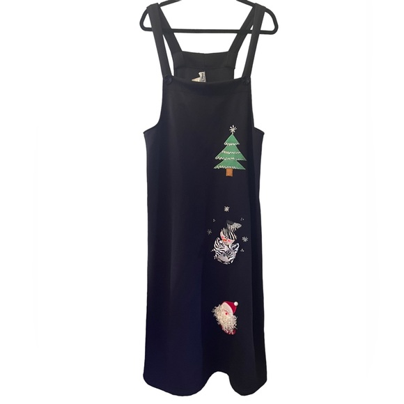 Womens Vintage NWT Shane Lee black Christmas jumper size M - Picture 1 of 9